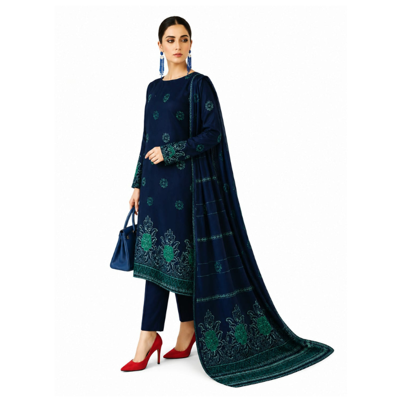 Denish Banarsi Brosha 3 Piece Unstitched Jacquard Lawn