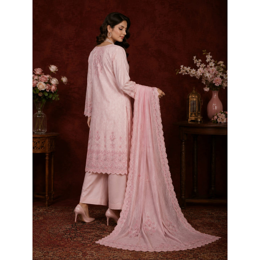 Aurad 3 Piece Unstitched Embroidered Lawn