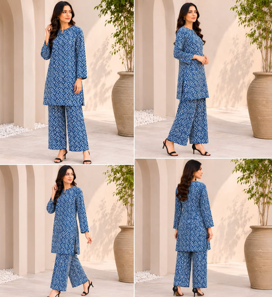 Royal Sapphire – Premium 2 Piece Unstitch Lawn Suit