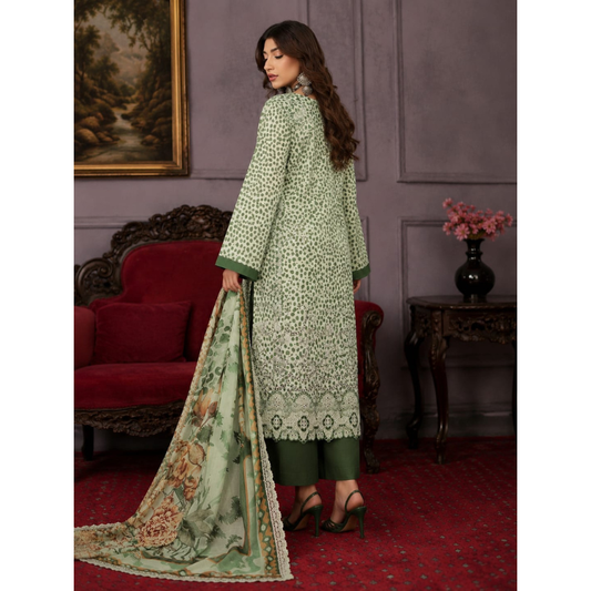 Jetiour 3 Piece Unstitched Printed Lawn
