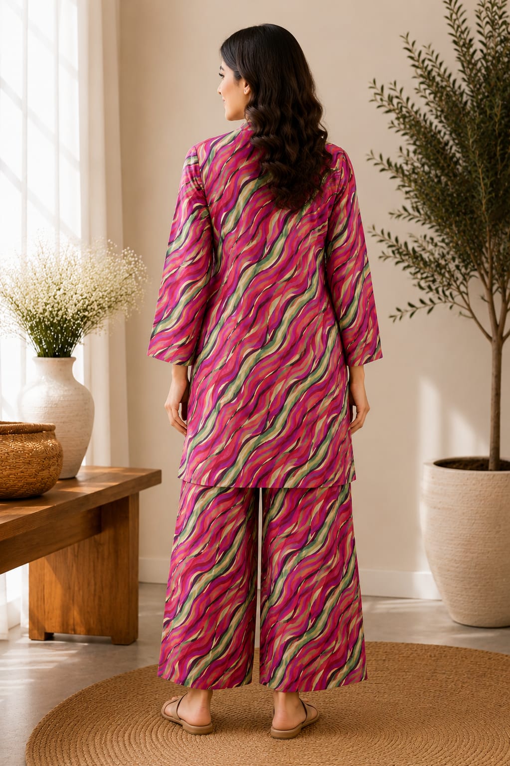 Sunset Wave – 2 Piece Unstitched Lawn