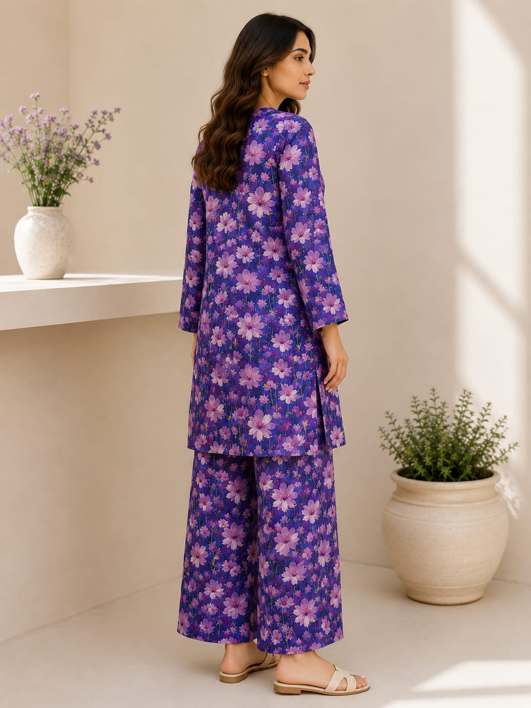 Violet Bloom – 2 Piece Unstitched Lawn