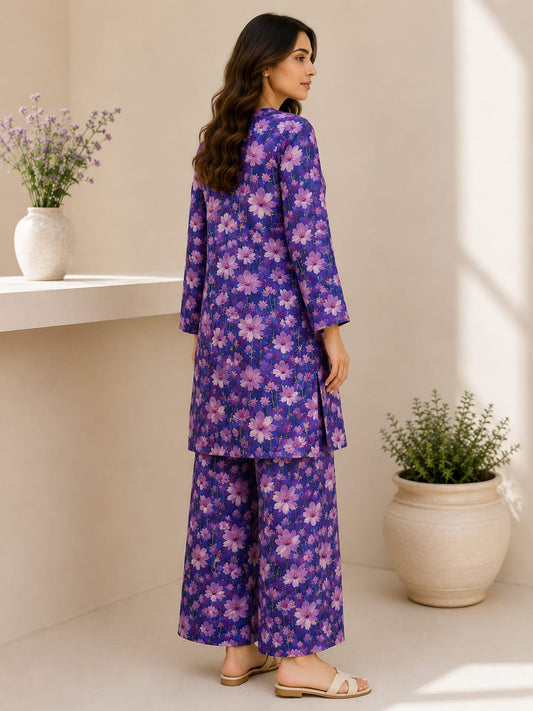 Violet Bloom – 2 Piece Unstitched Lawn