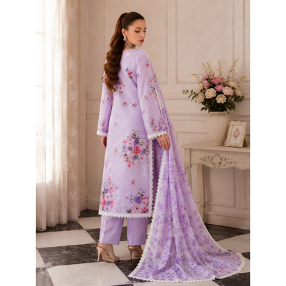 Pearl P 3 Piece Unstitched  Printed Lawn