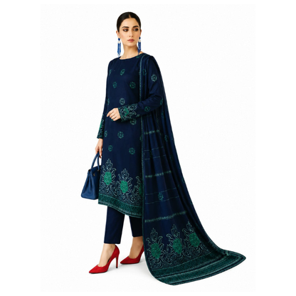 Denish Banarsi Brosha 3 Piece Unstitched Jacquard Lawn