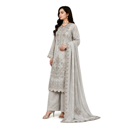 Royal 3 Piece Unstitched Embroidered Lawn