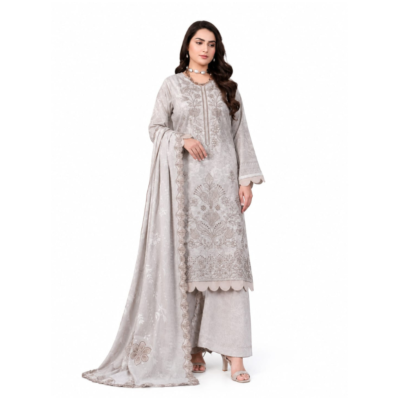Royal 3 Piece Unstitched Embroidered Lawn