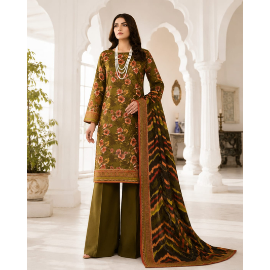 Bingo 3 Piece Unstitched Printed Lawn