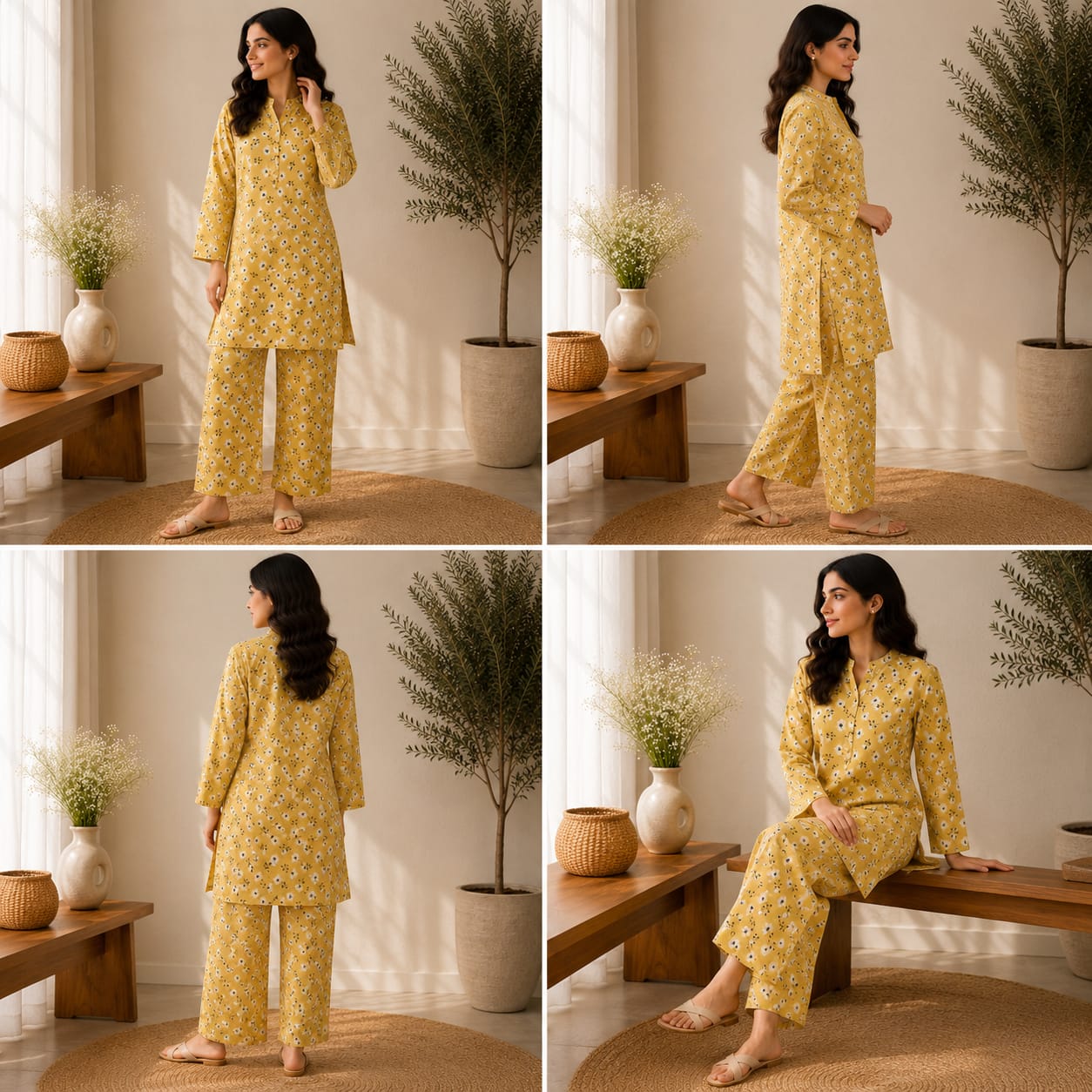 Golden Daisy – 2 Piece Unstitched Lawn