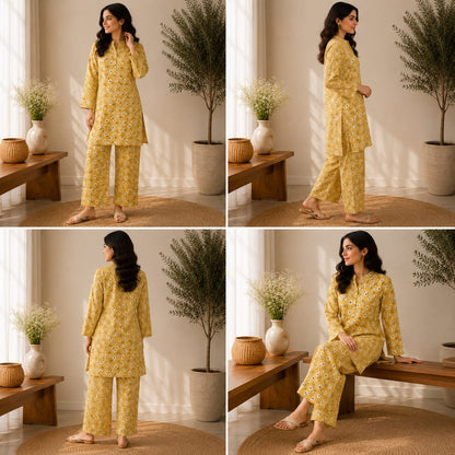 Golden Daisy – 2 Piece Unstitched Lawn