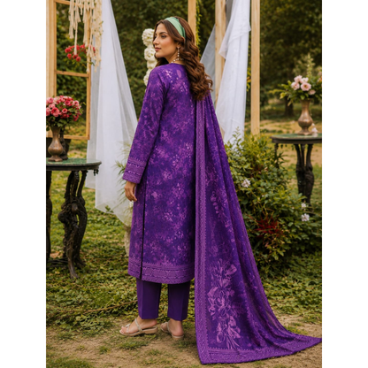 Jumbo 3 Piece Unstitched  Printed Lawn