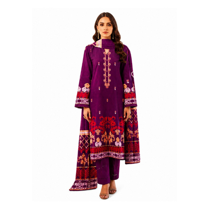 Liverd Banarsi Brosha 3 Piece Unstitched Jacquard Lawn