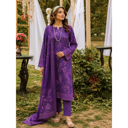 Jumbo 3 Piece Unstitched  Printed Lawn