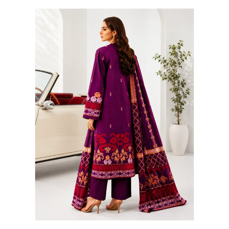 Liverd Banarsi Brosha 3 Piece Unstitched Jacquard Lawn