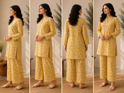 Golden Daisy – 2 Piece Unstitched Lawn