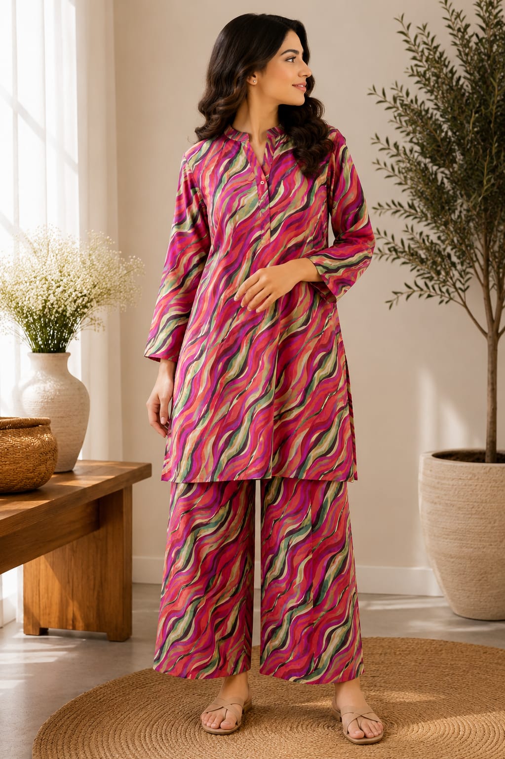 Sunset Wave – 2 Piece Unstitched Lawn