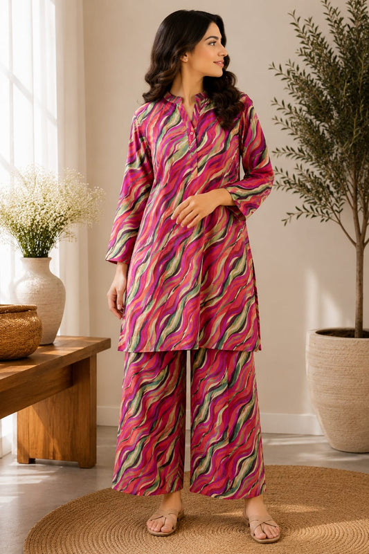 Sunset Wave – 2 Piece Unstitched Lawn