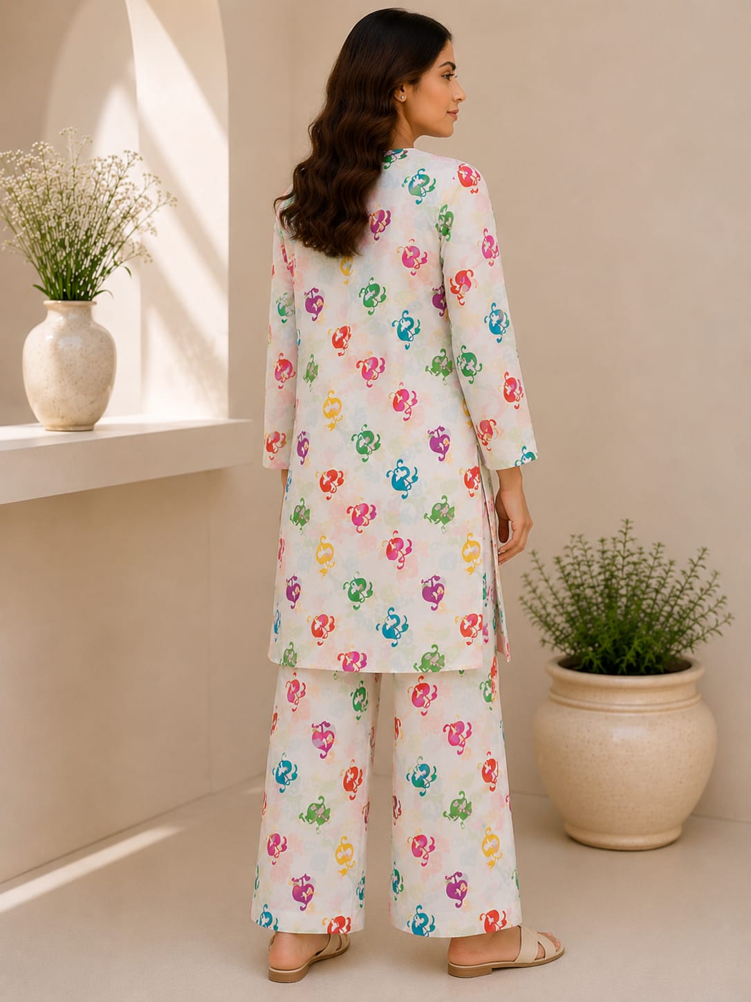Color Pop Leaves – 2 Piece Unstitched Lawn