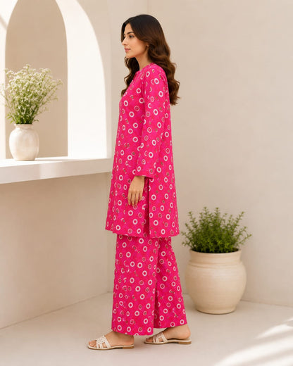 Pink Daisy – 2 Piece Unstitched Lawn