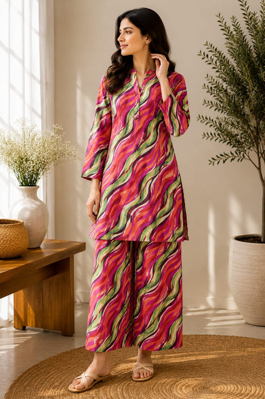 Sunset Wave – 2 Piece Unstitched Lawn
