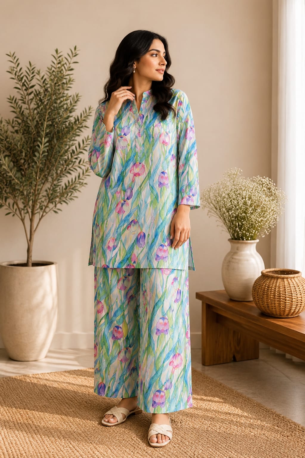 Tulip Garden – 2 Piece Unstitched Lawn
