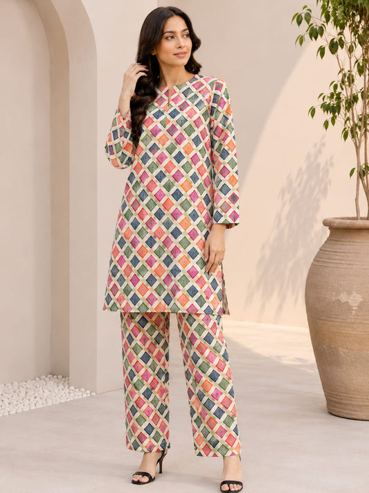 Mosaic Charm – Premium 2 Piece Unstitch Lawn Suit