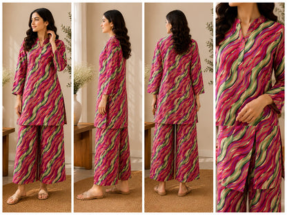 Sunset Wave – 2 Piece Unstitched Lawn